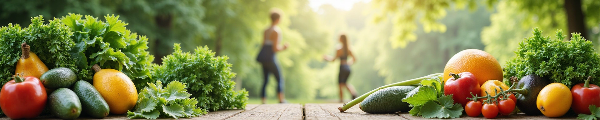 Immagine di sfondo con cibo sano e persone attive per il blog