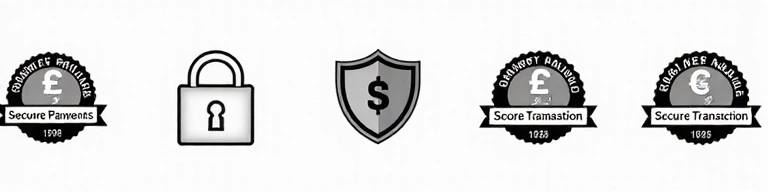 Icone di sicurezza del pagamento con lucchetto e badge